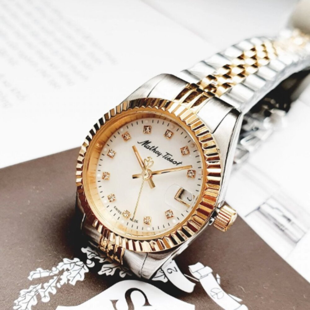 New Tissot MOP Diamond Two Tone Watch